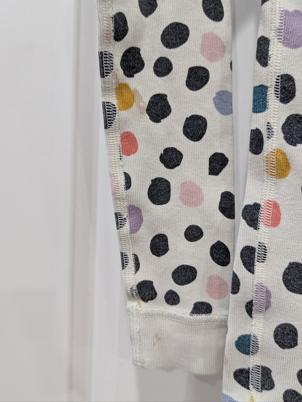 Hanna Andersson Kids Cotton Long Pajamas Spots Dots Girls Size 120 6 7 - Picture 4 of 8
